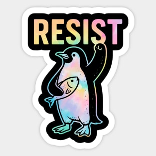 Resist-Penguin Sticker